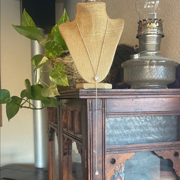 LC Lauren Conrad Jewelry - LC Lauren Conrad Gold Tone Necklace with rhinestone Pendant